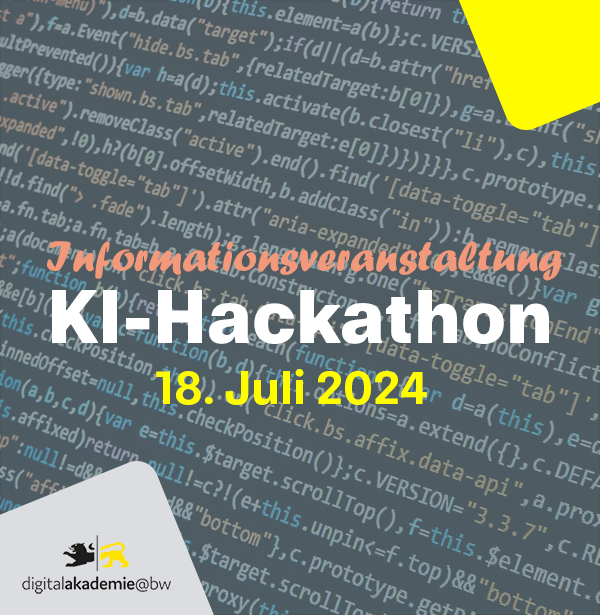 Informationsveranstaltung zum KI-Hackathon