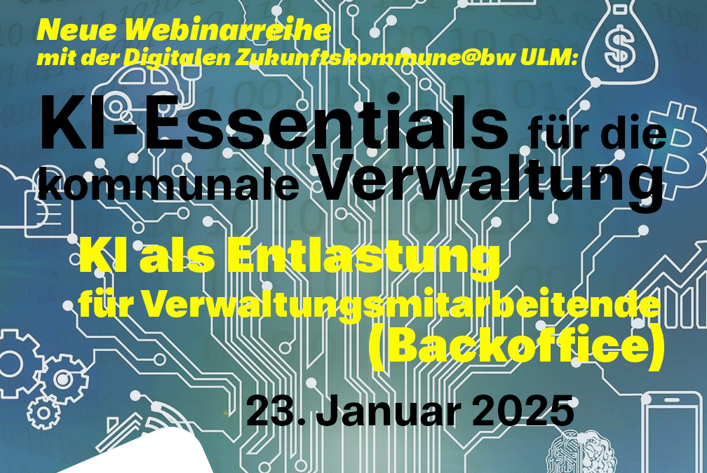 KI-Essentials für die kommunale Verwaltung: KI als Entlastung für Verwaltungsmitarbeitende (Backoffice)