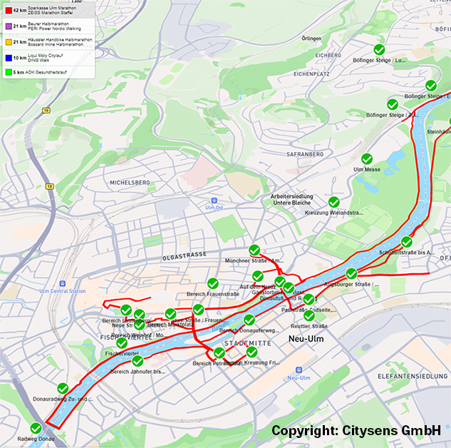 GPS-Tracker für die Visualisierung von Straßensperren und die Unterstützung von Einsatzkräften